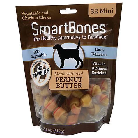 Smartbones Mini Chews Dog Treat Peanut Butter Dog Bones And Rawhide