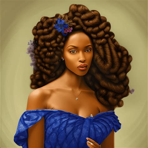 Beautiful African American Brown Skin Woman · Creative Fabrica