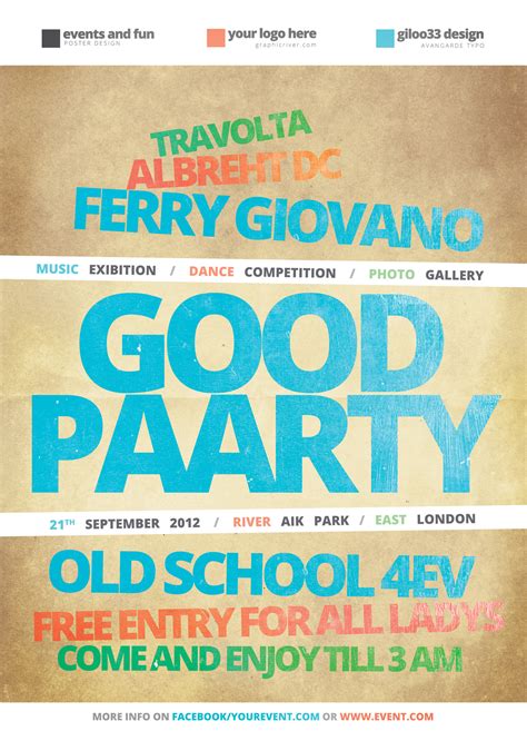 Typography Simple Poster Template by TomekOrtyl on DeviantArt