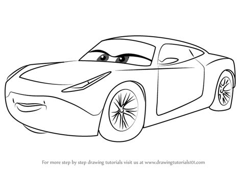 How To Draw Cruz Ramirez From Cars Printable Drawing Sheet By
