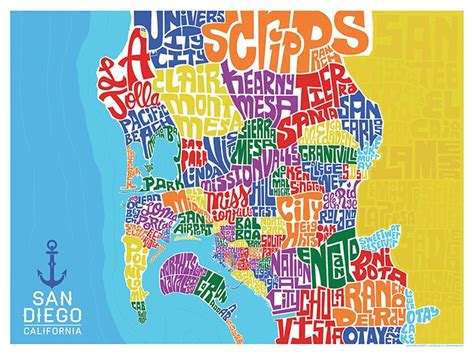 San Diego Map Of Neighborhoods Us States Map