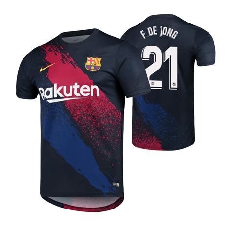 Choose Soccer Mens Barcelona Frenkie De Jong Pre Match Jersey Gears