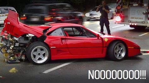 500000 Ferrari F40 Crashed After Someone Foolishly