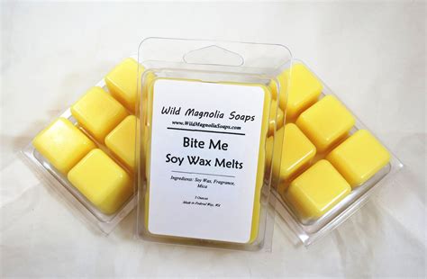 Bite Me Scented Soy Wax Melts 6 Cavity Clamshell Tart Etsy Scented Soy Wax Scented Soy