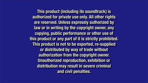 Mgm Dvd Disney Fbi Anti Piracy Warning Screen Youtube