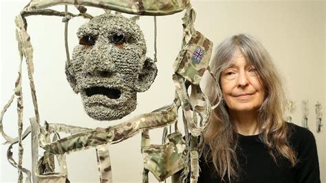 Adelaide Artist Fiona Hall With One Of 20 Hanging Figures From All The Kings Men The Central