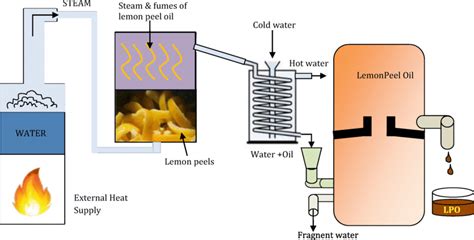 Steam Distillation Process In The Preparation Of Lemon Peel Oil