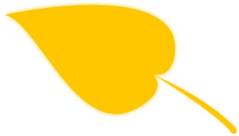Yellow Simple Leaf Clip Art At Vector Clip Art Online