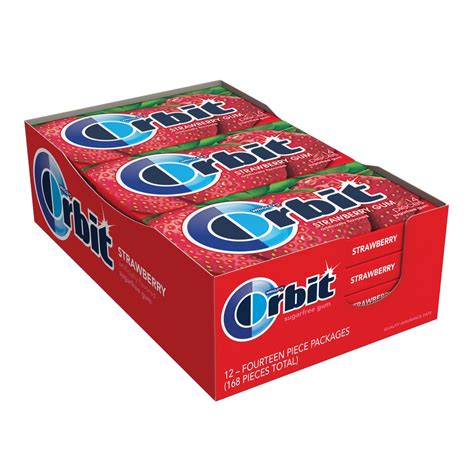 Orbit Strawberry Sugar Free Chewing Gum 14 Pieces 12 Pack Buy