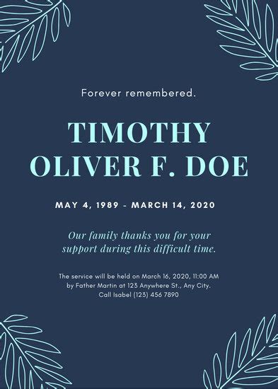 Posting a death announcement on facebook is common and appropriate in many circumstances today. Customize 60+ Death Announcement templates online - Canva