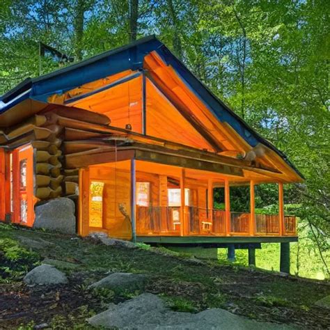 Futuristic Log Cabin Stable Diffusion Openart