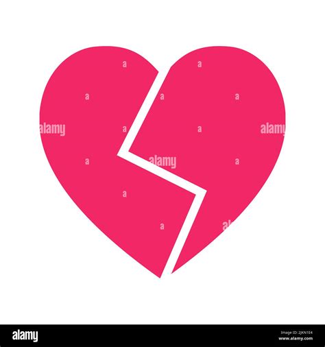 Broken Heart Vector Illustration Love Symbol Valentine Divorce Romance