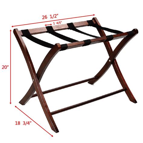 Folding Winsome Wood Luggage Rack Classic Hotel Suitcase Stand