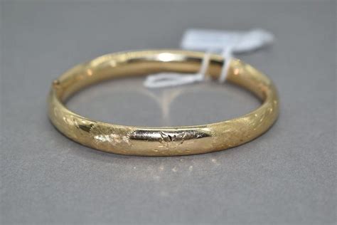 14ct Gold Hinged Bangle Braceletsbangles Jewellery