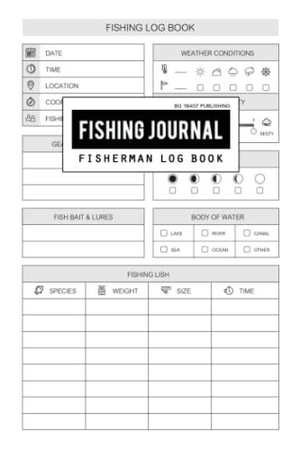Fishing Journal Bass Fisherman Logbook Or Hunting Track Record Of
