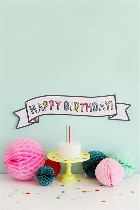 PRINTABLE BIRTHDAY BANNER - Tell Love and Party