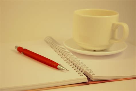 Free Images Notebook Writing Work Pencil Coffee White Morning