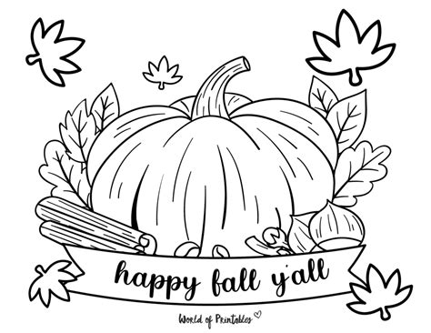 Printable Happy Fall Coloring Pages Kidsworksheetfun Gambaran