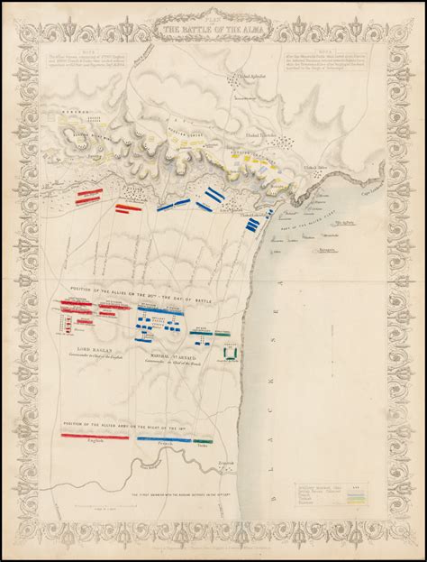 Plan Of The Battle Of The Alma Barry Lawrence Ruderman Antique Maps Inc