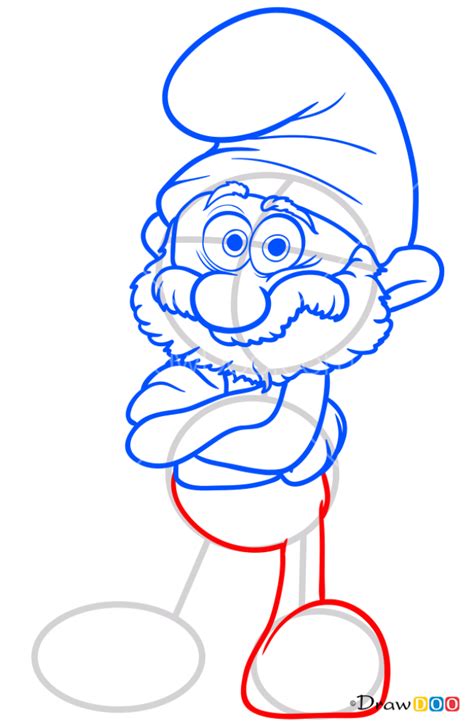 How To Draw Papasmurf Smurfs