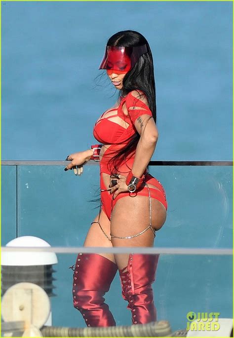 Nicki Minaj Wears Sexy Cut Out Swimsuit To Film New Video Photo