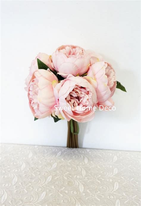 jennysfloweshop 11 silk peony artificial flower bouquet wedding home decorations 10 stems 7