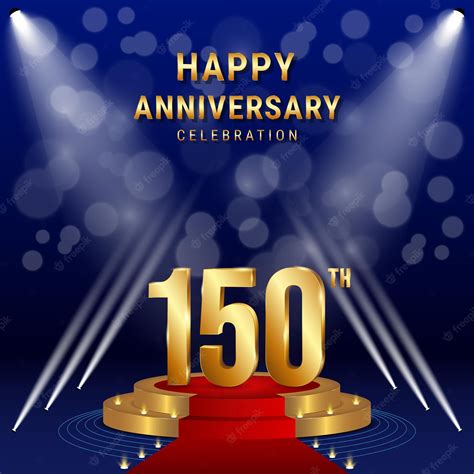 Premium Vector 150th Anniversary Celebration Template Design With