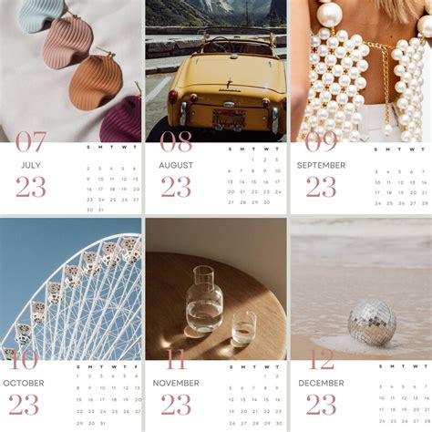 2023 Calendar Printable Photography Calendar Aesthetic Etsy