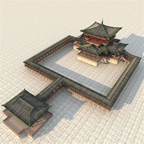 3d Chinese Palace Model Turbosquid 1516133