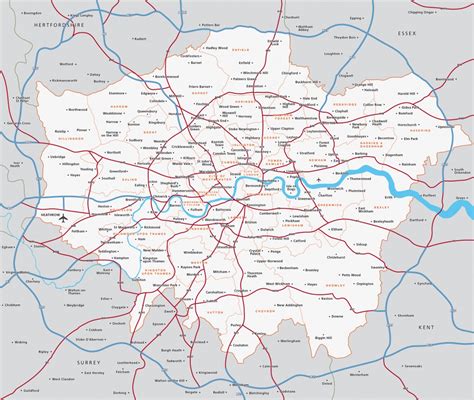 Printable Map Of London Boroughs Free Printable Maps