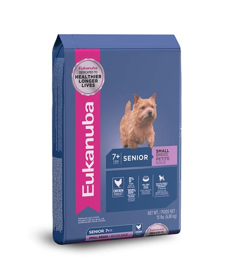 You can also adjust the nutrition based on the portion size by adjusting it to the size of their breed and feeding the recommended amount of calories to maintain a. Small Breed Senior Dog Food | Eukanuba