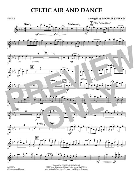 Celtic Air And Dance Flute Sheet Music Michael Sweeney Concert Band