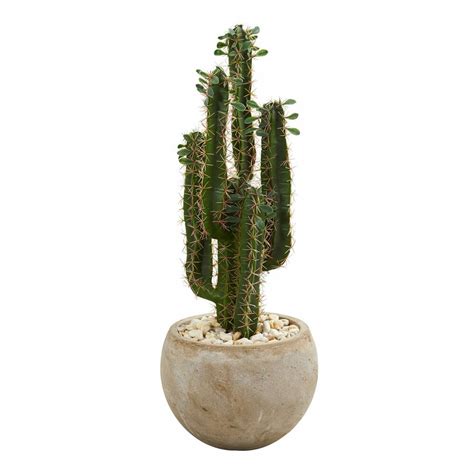 Artificial Flower With Vase Cactus Planter Outdoor Porch Or Patio