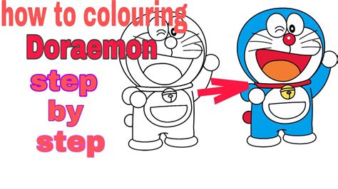 How To Draw Doraemon And Colouring Step By Step Doraemon को‌ केसे
