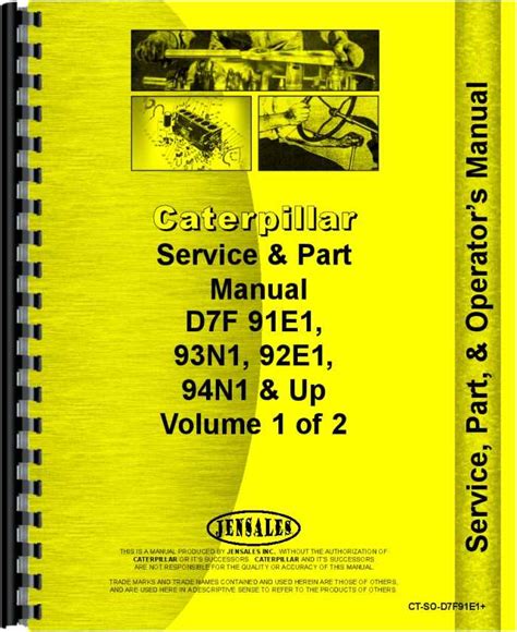 Caterpillar D7f Crawler Operators Manual