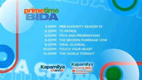 Kapamilya Channel 247 Hd Primetime Bida This Week March 7 11 2022