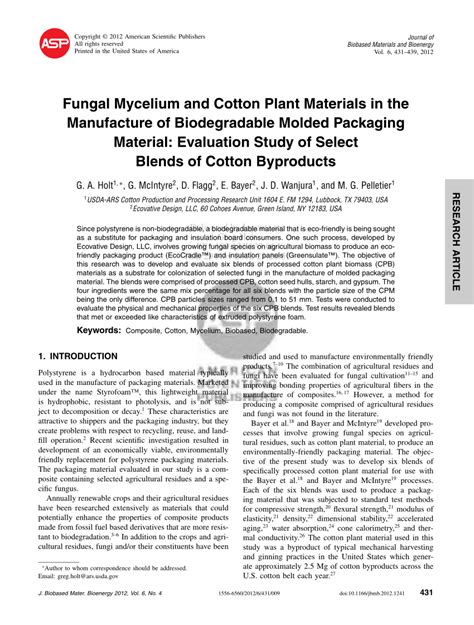 (PDF) Acoustic evaluation of mycological biopolymer, an all-natural ...