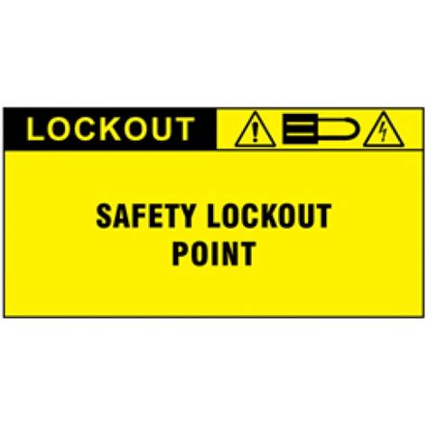 Safety Lockout Point Label Pack Of 5 Labels Safety Lockout