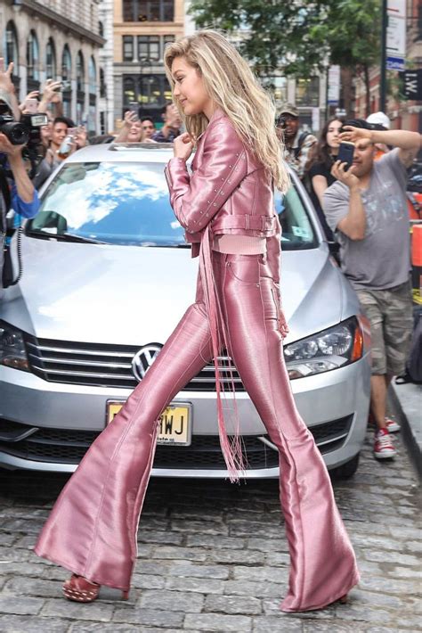 gigi hadid looks like the most glam barbie in this pink outfit disco outfit fashion outfits