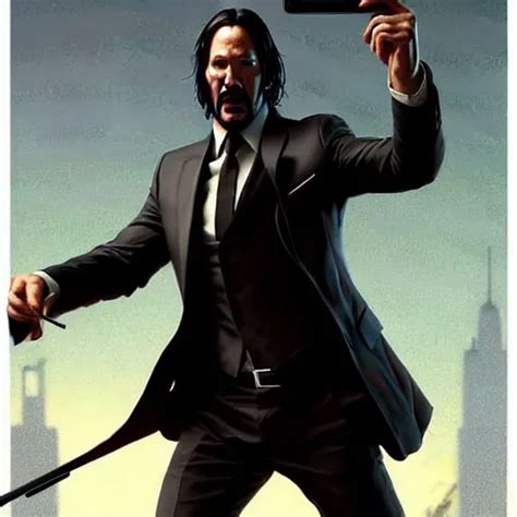 Selfie Of John Wick Screaming Front Angle Stunning Stable Diffusion Openart