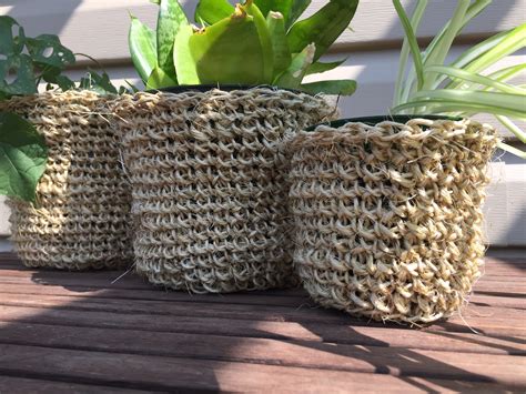 Twine Plant Pot Cozy A Free Crochet Pattern Rich Textures Crochet