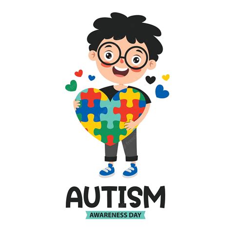 Premium Vector Concept Drawing Of Autism Awareness