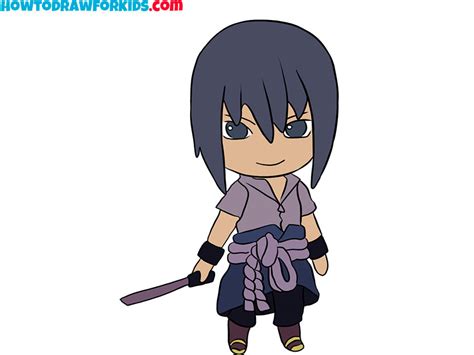 How To Draw Sasuke Easy Drawing Tutorial For Kids