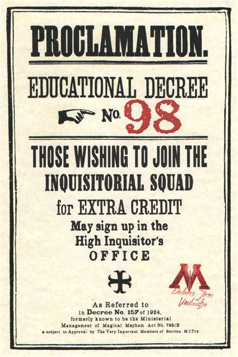 educational decree proclamation personalized   witch