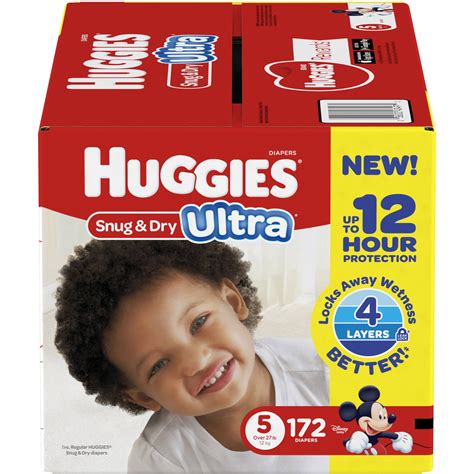 Huggies Snug And Dry Ultra Diapers Size 5 172 Diapers
