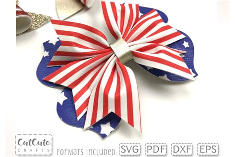 Independence Day Bow SVG Templates cut files, 4th of July (1410305