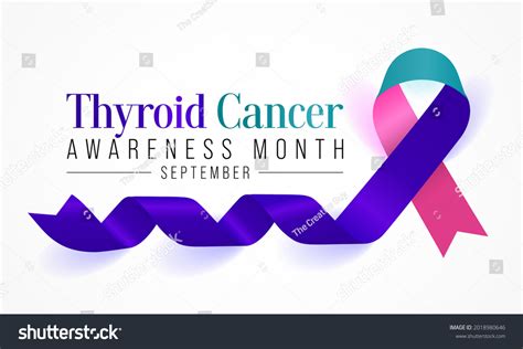 Thyroid Cancer Awareness Month Observed Every Stock Vector Royalty