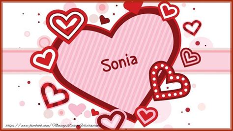 Corazón Con Nombre Sonia Felicitaciones De Amor Para Sonia