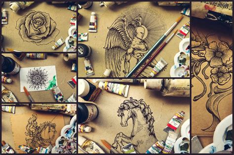 Download Art Equipment Mockup By TSV Creative | TheHungryJPEG.com