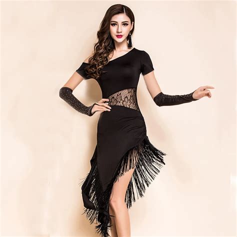 Latin Dance Skirt For Women High Quality 4 Color Professional Tassel